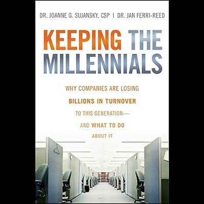 Keeping The Millennials – omslag til lydbogen af Jan Ferri-Reed, Joanne Sujansky