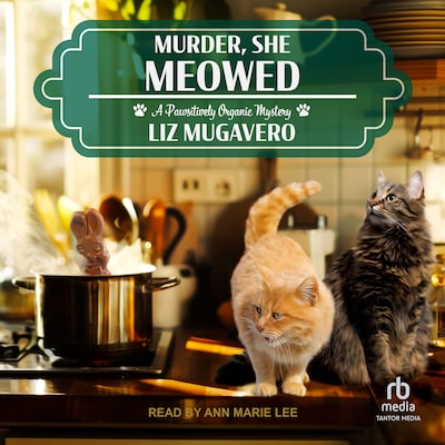 Murder, She Meowed – omslag til lydbogen af Liz Mugavero