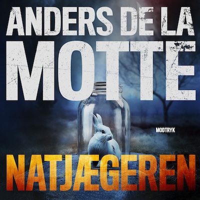 Natjægeren – omslag til lydbogen af Anders de la Motte