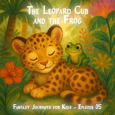 Fantasy Journeys for Kids, Episode 6: The Leopard Cub and the Frog (ungekürzt) – omslag til lydbogen af Claudia Schröder