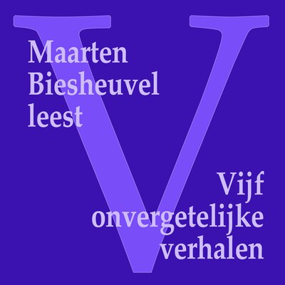 Vijf onvergetelijke verhalen – omslag van het luisterboek van J.M.A. Biesheuvel