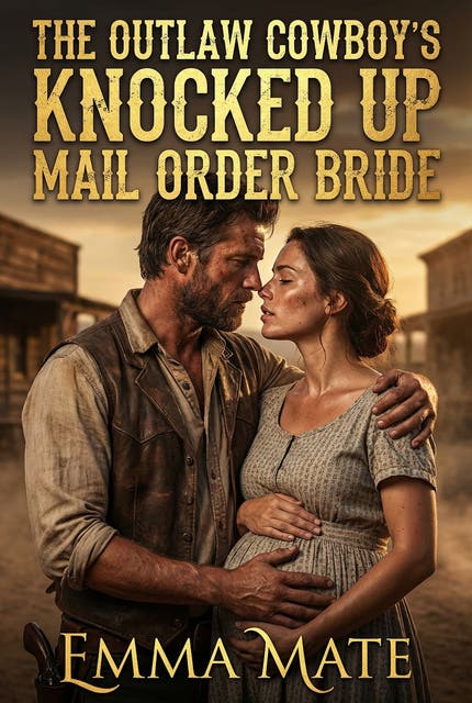 The Outlaw Cowboy's Knocked Up Mail Order Bride: A Full-Length Steamy Historical Western Romance Novel – omslag til lydbogen af Emma Mate