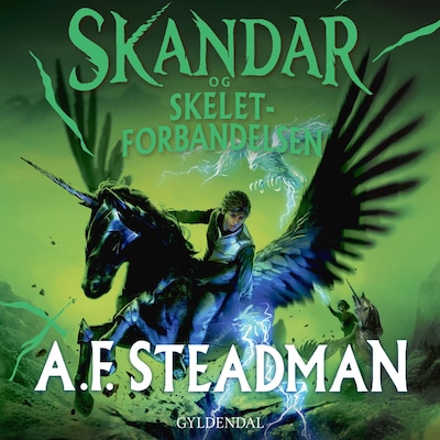 Skandar 4 - Skandar og Skeletforbandelsen – omslag til lydbogen af Annabel Steadman