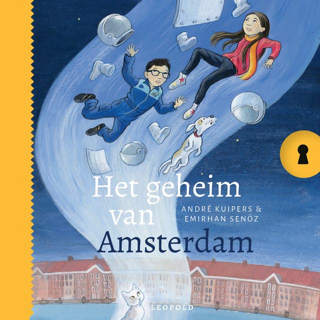 Het geheim van Amsterdam – omslag van het luisterboek van André Kuipers,Emirhan Senōz