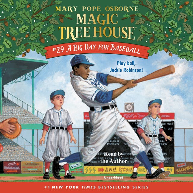 A Big Day for Baseball – omslag til lydbogen af Mary Pope Osborne