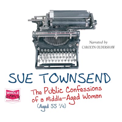 Public Confessions of a Middle Aged Woman – omslag til lydbogen af Sue Townsend