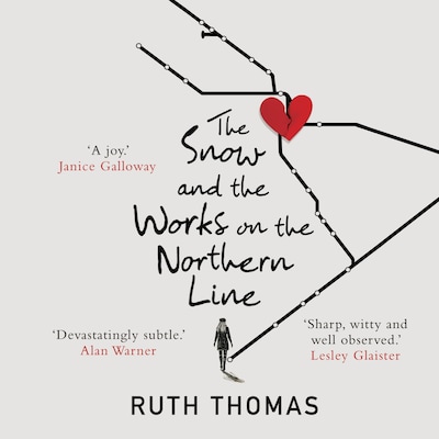 The Snow and the Works on the Northern Line – omslag til lydbogen af Ruth Thomas