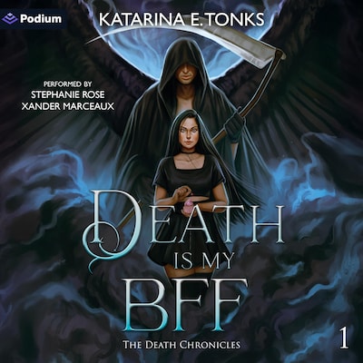 Death Is My BFF – omslag til lydbogen af Katarina E. Tonks