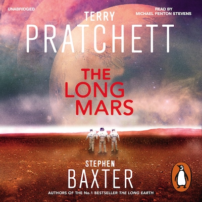 The Long Mars – omslag til lydbogen af Terry Pratchett, Stephen Baxter