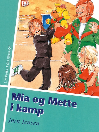 Mia og Mette i kamp – omslag til lydbogen af Jørn Jensen