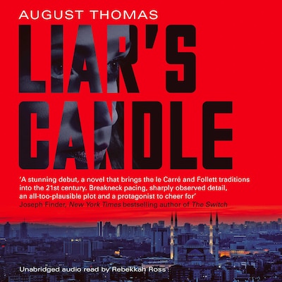 Liar's Candle – omslag til lydbogen af August Thomas