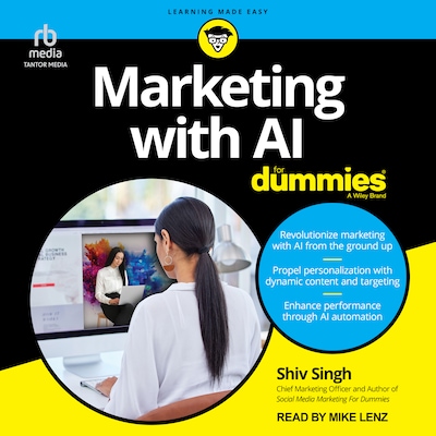 Marketing with AI For Dummies – omslag til lydbogen af Shiv Singh