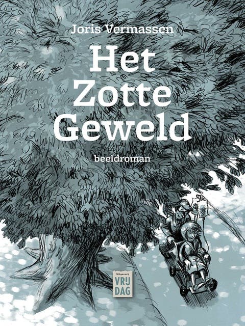 Het zotte geweld – omslag van het luisterboek van Joris Vermassen