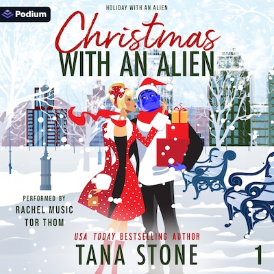 Christmas with an Alien – omslag til lydbogen af Tana Stone