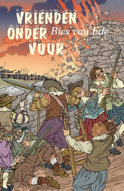 Vrienden onder vuur – omslag van het luisterboek van Bies van Ede