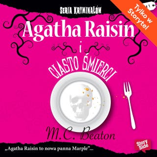 Agatha Raisin i ciasto śmierci – okładka audiobooka, autor M.C. Beaton
