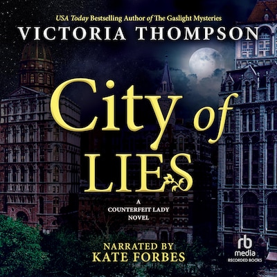 City of Lies – omslag til lydbogen af Victoria Thompson