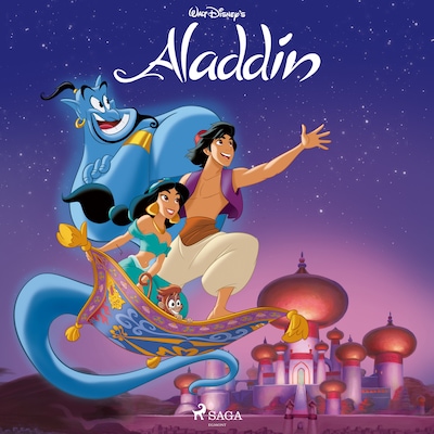 Walt Disneys klassikere - Aladdin – omslag til lydbogen af Disney