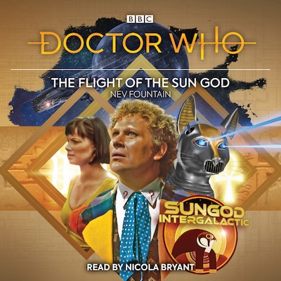 Doctor Who: The Flight of the Sun God – omslag til lydbogen af Nev Fountain
