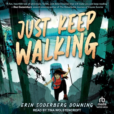 Just Keep Walking – omslag til lydbogen af Erin Soderberg Downing