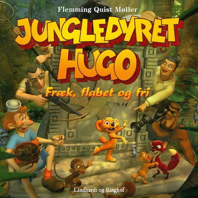 Jungledyret Hugo. Fræk, flabet og fri – omslag til lydbogen af Flemming Quist Møller