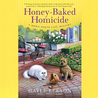 Honey-Baked Homicide – omslag till ljudboken av Gayle Leeson