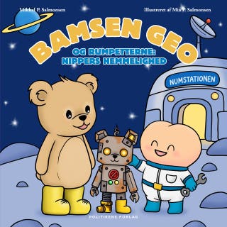 Bamsen Geo og Rumpetterne: Nippers hemmelighed – omslag til lydbogen af Mikkel Palm Salmonsen