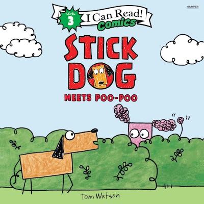 Stick Dog Meets Poo-Poo – omslag til lydbogen af Tom Watson