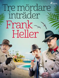 Tre mördare inträder – omslag till ljudboken av Frank Heller