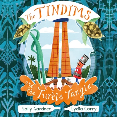 The Tindims and the Turtle Tangle – omslag til lydbogen af Sally Gardner