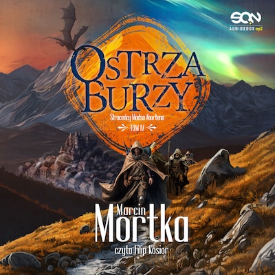 Ostrza Burzy – okładka audiobooka, autor Marcin Mortka