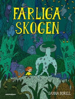 Farliga skogen – omslag till ljudboken av Sanna Borell