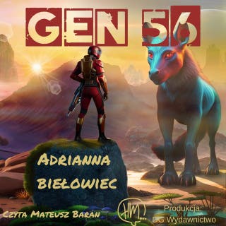GEN 56 – okładka audiobooka, autor Adrianna Biełowiec