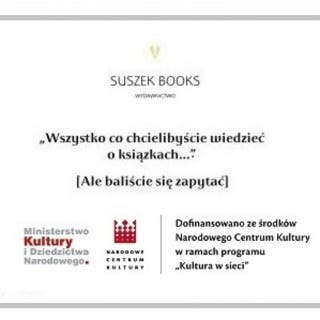 Wszystko co chcielibyście wiedzieć o książkach… – okładka audiobooka, autor Suszek Books