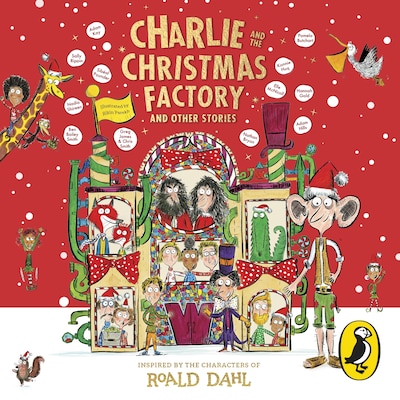 Charlie and the Christmas Factory – omslag til lydbogen af Roald Dahl