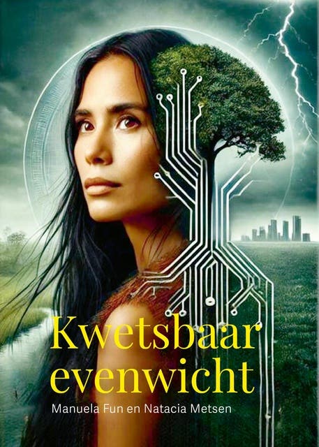 Kwetsbaar evenwicht – omslag van het luisterboek van Manuela Fun,Natacia Metsen