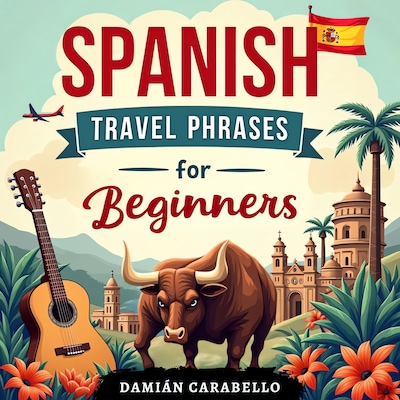 Spanish Travel Phrases for Beginners – omslag til lydbogen af Damián Carabello