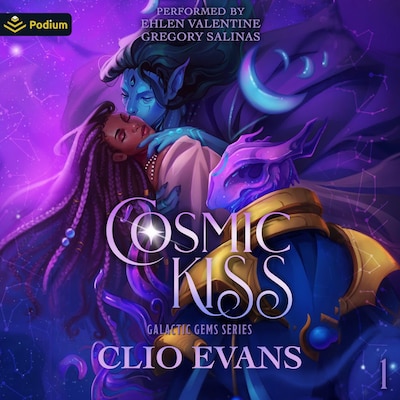 Cosmic Kiss – omslag til lydbogen af Clio Evans