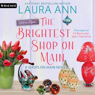 The Brightest Shop on Main – omslag till ljudboken av Laura Ann