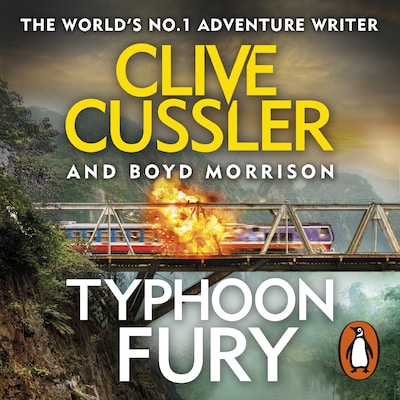 Typhoon Fury – omslag til lydbogen af Clive Cussler, Boyd Morrison