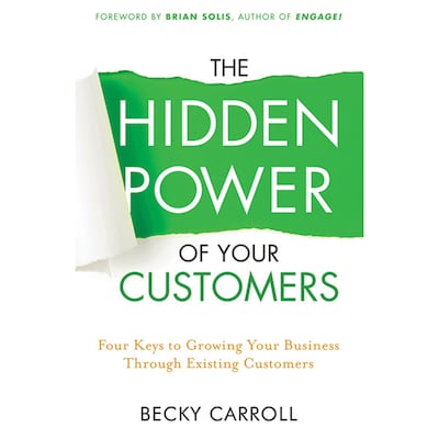 The Hidden Power of Your Customers – omslag til lydbogen af Becky Carroll