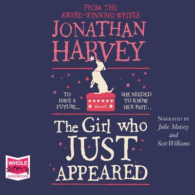 The Girl Who Just Appeared – omslag til lydbogen af Jonathan Harvey