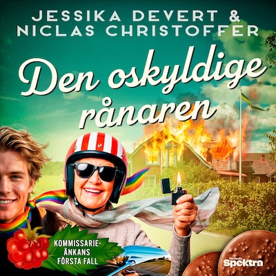 Den oskyldige rånaren – omslag till ljudboken av Jessika Devert, Niclas Christoffer