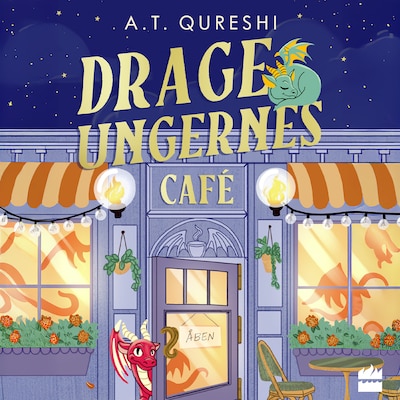 Drageungernes café – omslag til lydbogen af A. T. Qureshi