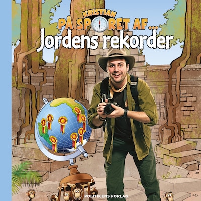 Kristian på sporet af Jordens rekorder – omslag til lydbogen af Kristian Gintberg