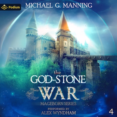 The God-Stone War – omslag til lydbogen af Michael G. Manning