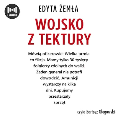 Wojsko z tektury – okładka audiobooka, autor Edyta Żemła