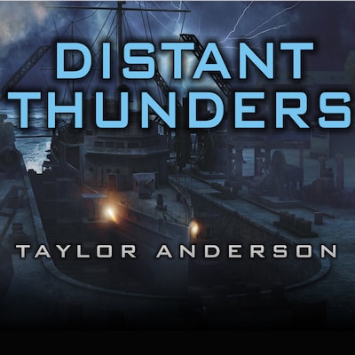 Destroyermen: Distant Thunders – omslag til lydbogen af Taylor Anderson