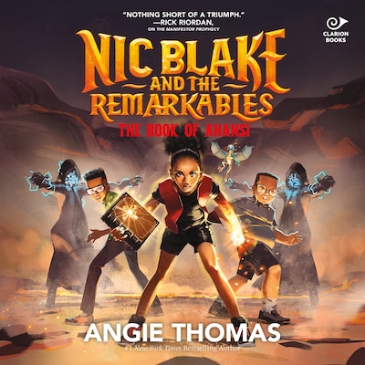 Nic Blake and the Remarkables: The Book of Anansi – omslag til lydbogen af Angie Thomas