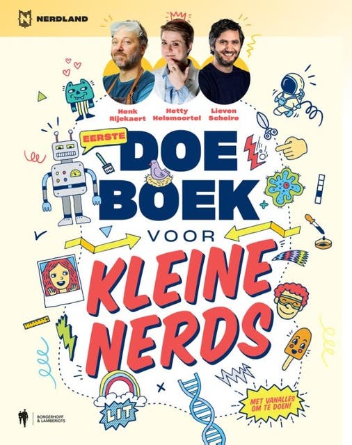 Doeboek voor kleine nerds – omslag van het luisterboek van Lieven Scheire